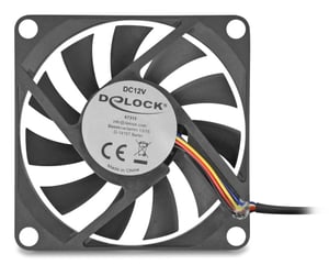 DeLOCK 67315 system chłodzenia komputerów Obudowa komputera Wentylator 7 cm Czarny 1 szt.