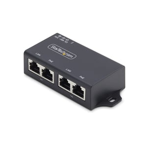 StarTech AF221CE-POE-INJECTOR-adapter för PoE Gigabit Ethernet och Fast Ethernet