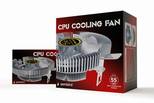 Gembird CPU-HURACAN-X40 Computer Cooling System CPU Air Cooler 9 cm Transparent