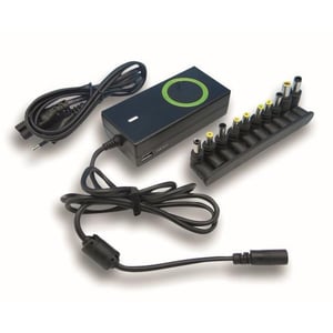 Techly IPW-NTS90WTY strömadapter/omformare, universell, 90 W, svart