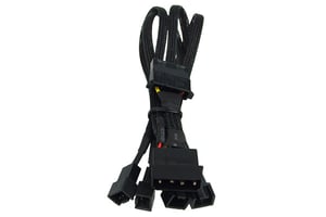 Phobya 4Pin Molex auf 4x 3Pin (12V) 30cm 0,3 m