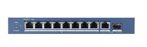 Hikvision DS-3E0510P-E Unmanaged Gigabit-Ethernet-Netzwerk-Switch (10/100/1000) PoE-Unterstützung Blau