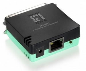 LevelOne FPS-1031 Ethernet LAN Print Server Black, Green