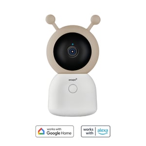 omajin by Netatmo OBC-01-EU Wi-Fi/Ethernet-baserad övervakningsenhet för spädbarn, beige, svart, vit