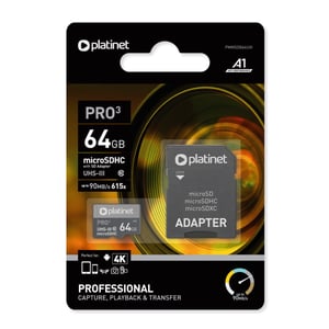 Platinet PMMSDX64UIII 64 GB MicroSDXC UHS-III-flashminne