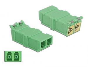 DeLOCK Sprzęg żeński LC Duplex z klapką osłonową lasera do żeńskiego LC Duplex 4 szt.
