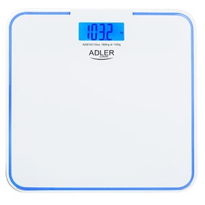 Adler AD 8183 Square Blue and White Electronic Personal Scale