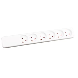 Garbot Z66000108-PA01 6-fach-Netzsteckdosen-Verteiler, für den Innenbereich, weiß