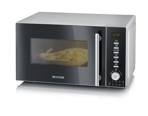 Severin MW 7773 mikrovågsugn Silver, rostfritt stål Mikrovågsugn med grill Bänkskiva 20 l 800 W