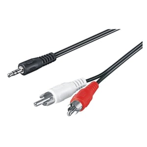 M-Cab 3.5mm - 2x RCA M/M 0.5m kabel audio 0,5 m 2 x RCA Czarny