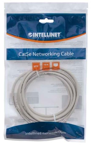 Intellinet 319768 kabel sieciowy Szary 3 m Cat5e U/UTP (UTP)