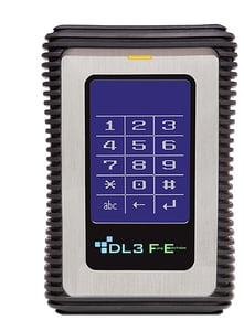 DataLocker DL3 FE extern hårddisk 1 TB 2,5" USB 3.2 Gen 1 (3.1 Gen 1) Svart, Metallic