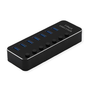 ROLINE 14.02.5057 USB 3.2 Gen 1 (3.1 Gen 1) Type-A-Hubs und -Switches, 5120 Mbit/s, schwarz