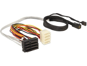 DeLOCK 83390 SAS Cable, 0.5 m, Multicolor