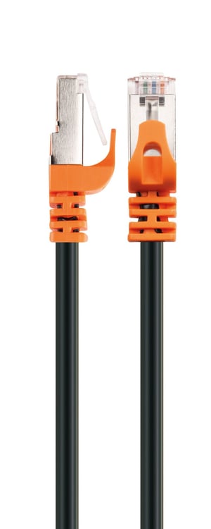 Schwaiger CKO7050 531 Network Cable, Black, Orange, 5 m, Cat7 S/FTP (S-STP)