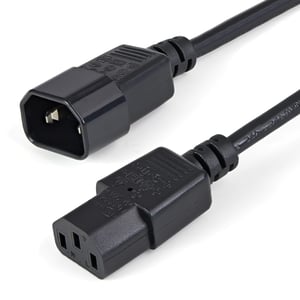 StarTech PXT1001M Power Cable, Black, 1 m, C14 to C13