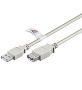 Goobay USB Verl AA 500 HiSpeedCert 2.0 5 m USB-Kabel USB A Grau