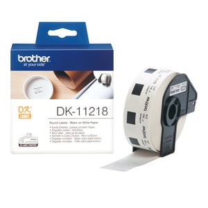 Brother DK-11218 etiketter för tryck, vita
