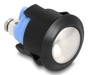DeLOCK 22044 Elektrischer Schalter Druckschalter 2P Schwarz, Silber