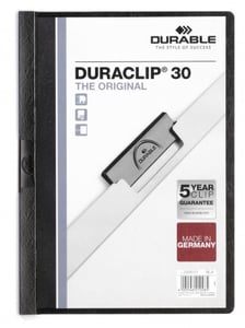 Durable Duraclip 30 PVC Bag, Black, Transparent