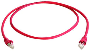 Telegärtner S-FTP Cat6a LSZH 2 m nätverkskabel, röd, SF/UTP (S-FTP)
