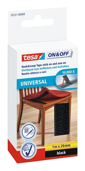 TESA 55231-00000-02 rzepa Poliamidowy Czarny 1 szt.