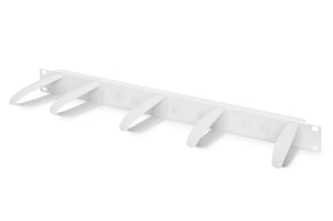 Digitus Kabelorganiserare 19" 1U, 5 st. vridbara, flexibla och utbytbara PVC-klämmor, 31x85 mm, grå
