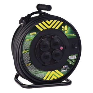 Emos P084503 50 m Power Strip with 4 Outlets, Indoor/Outdoor, Black
