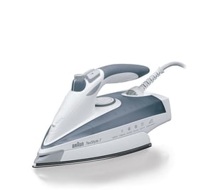 Braun TexStyle 7 TS 785 ESTP Żelazko parowe Stopa Eloxal Szary, Biały