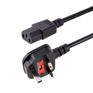 StarTech PXT101UK3M Power Cable, Black, 3 m, C13, BS 1363 Panel