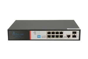 Extralink Switch PoE VICTOR 8x Gigabit PoE/PoE+, 2x SFP, 1x Port Konsolowy, 150W, Zarządzalny