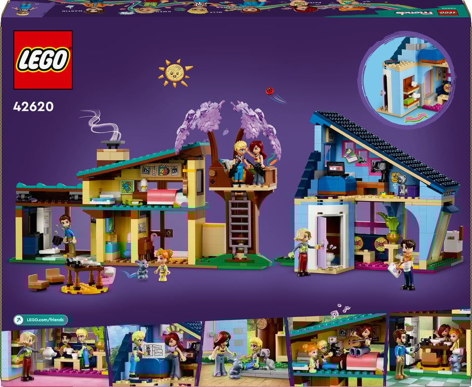 фото Блоковий конструктор LEGO Friends Родинні будинки Оллі й Пейслі (42620)
