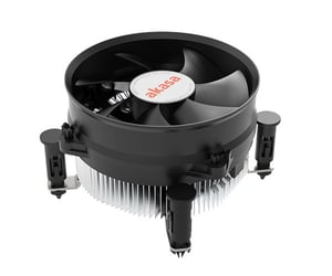 Akasa AK-CC6603EP01 system chłodzenia komputerów Procesor Radiator 9,5 cm Aluminium, Czarny 1 szt.