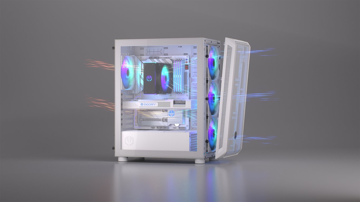 ENDORFY ARX 500 ARGB White Midi Tower Biały