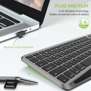 Techly ICTB9801TB klawiatura Uniwersalne RF Wireless + Bluetooth QWERTY US English Czarny