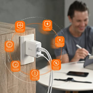 j5create 70 W GaN USB-C®-Ladegerät mit 4 Anschlüssen