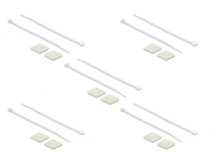 DeLOCK 18677 Befestigungsband, weißes Nylon, 10 Stück.
