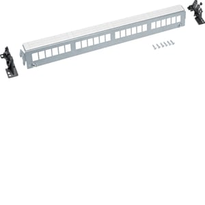 Hager Patch-Panel 24M Keystone, ohne Module, TS-Schiene oder Montageplatte