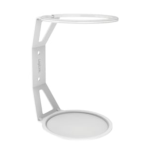 LogiLink BP0032 Speaker Mount, Wall-Mounted, Steel, White