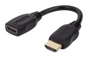 Manhattan 354523 Adapter für 19-polige HDMI-Kabel, schwarz