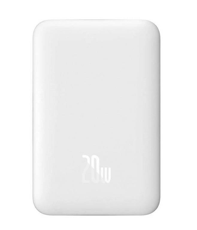 фото Зовнішній акумулятор (павербанк) Baseus Magnetic Mini Wireless Fast Charge Overseas Edition 20W 10000 mAh White (PPCX070002)