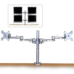 Lindy 40697 hållare/stativ för bildskärmar Skrivbord Silver
