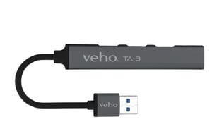 Veho TA-3 USB-A 4 port USB-A Mini Czarny