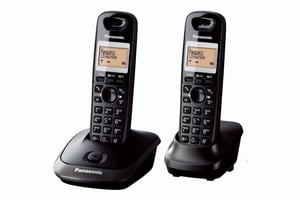 Panasonic KX-TG2512FXT Telefon DECT-Telefon Name und Identifizierung des Anrufers Schwarz