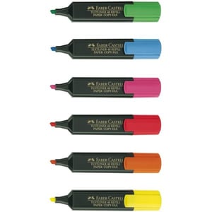Faber-Castell Textliner 48 Nachfüllmarker, 8 Stück. Schräge Spitze, Mehrfachpackung