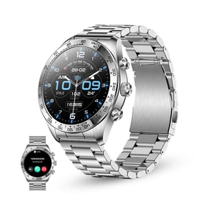 Ksix BXSW32P smartwatch / zegarek sportowy 3,63 cm (1.43") AMOLED Cyfrowy 466 x 466 px Ekran dotykowy Stal nierdzewna