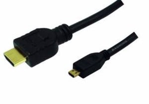 LogiLink HDMI/Micro-HDMI, 2,0 m langes HDMI-Kabel, HDMI Typ A (Standard), HDMI Typ D (Micro), schwarz