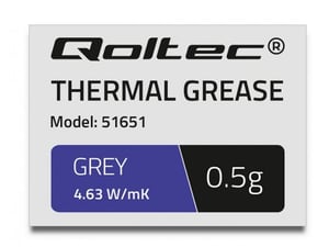 Qoltec 51651 thermal paste, 4.63 W/m·K, 0.5 g
