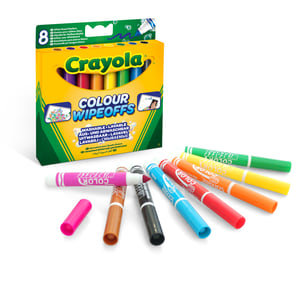 Crayola 03-8223 Filzstift Schwarz, Blau, Braun, Grün, Orange, Rosa, Rot, Gelb, 8 Stück