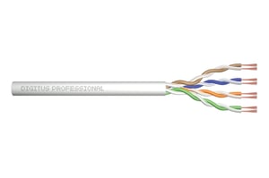Digitus Cat.5e-Kabel, U/UTP, AWG 26/7, PVC, 305 m, grau, Karton